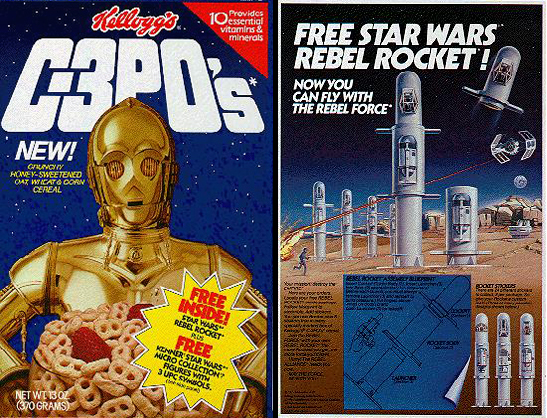 C-3PO’s box with Rebel Rocket promotion